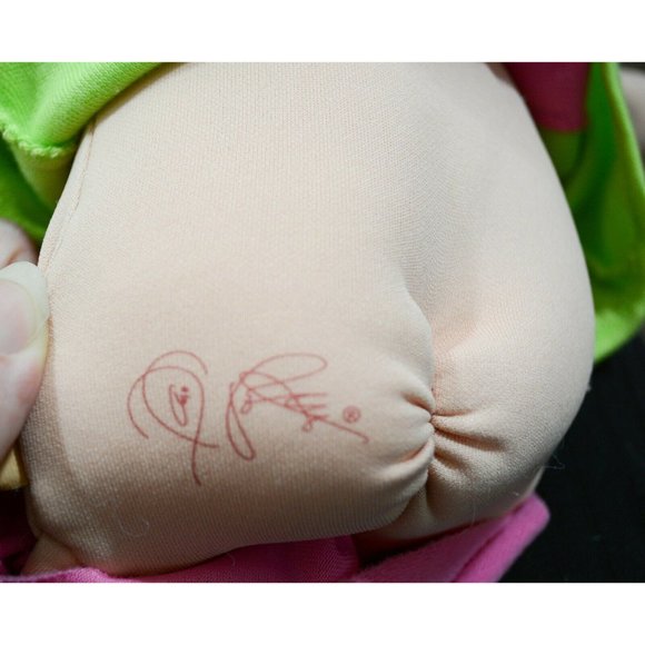 Vintage 1995 12" Cabbage Patch Kids Doll Brown Hair & 8" Garden Fairy 2009 Toy - Picture 6 of 12